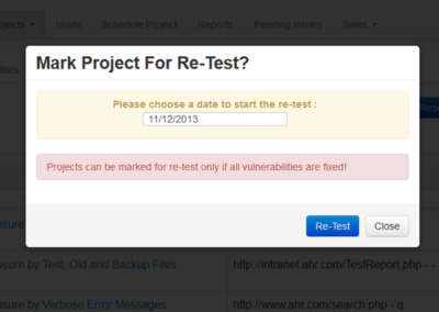 On-Demand Re-Testing