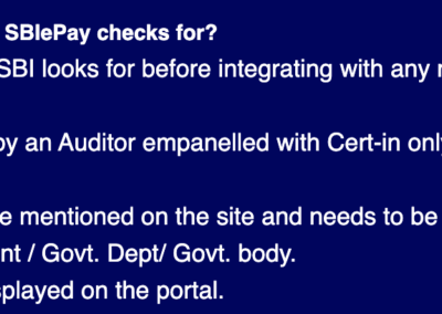 SBI ePay Website - VSCC Requirement